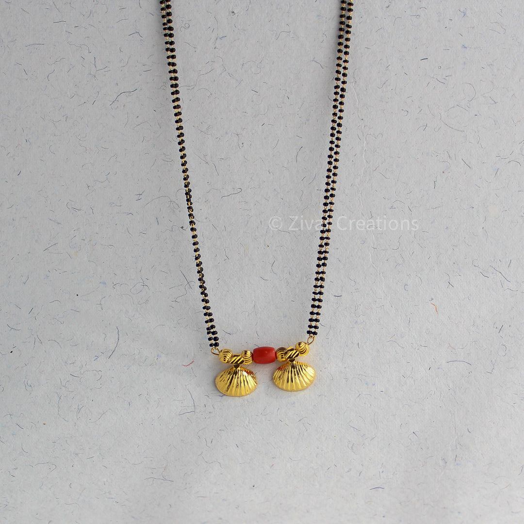 Pure Silver Gold Polish Vati Long Mangalsutra