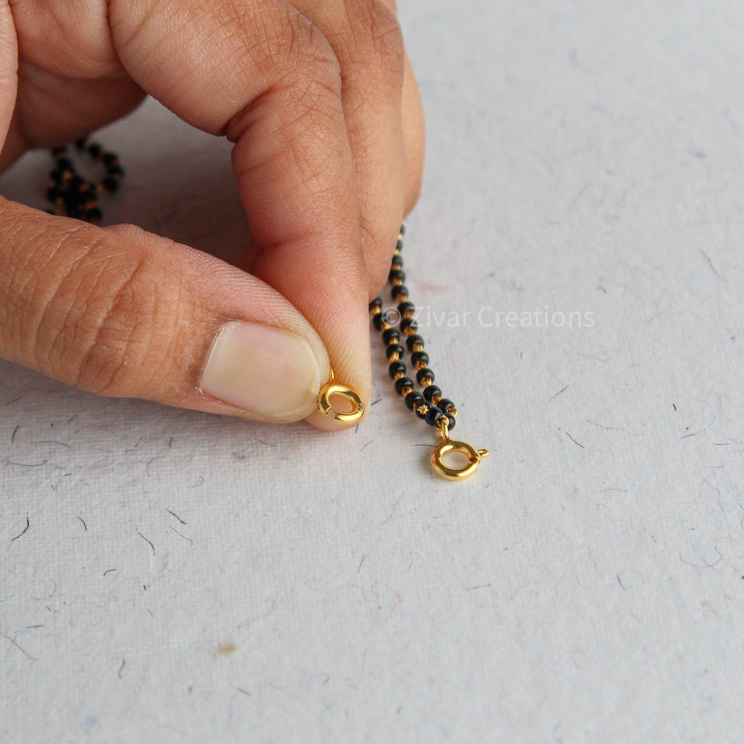 Silver Mangalsutra Chain With Gold Plating And Changeable Locks