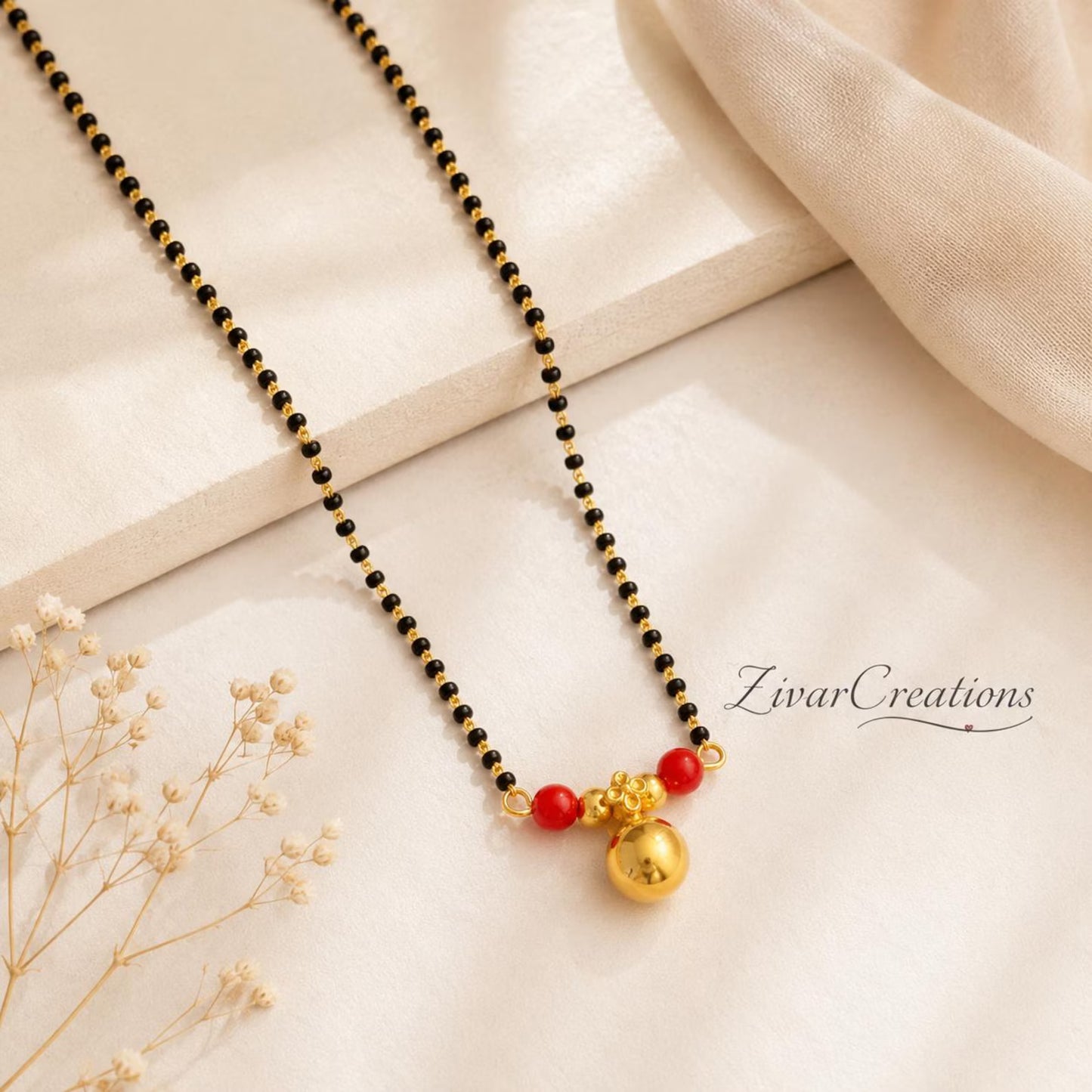 925 Silver Vati Mangalsutra Gold plated