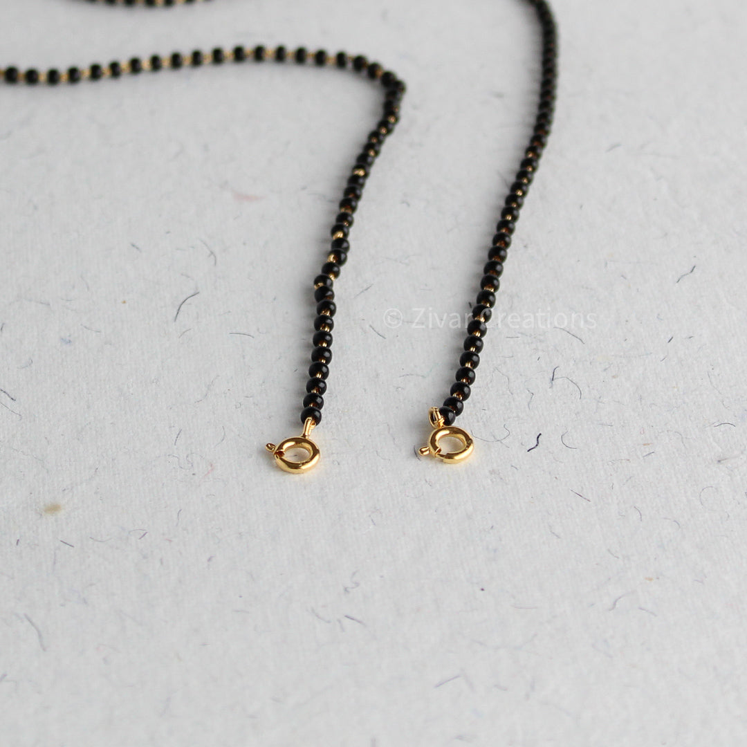 Silver Mangalsutra Chain With Gold Plating