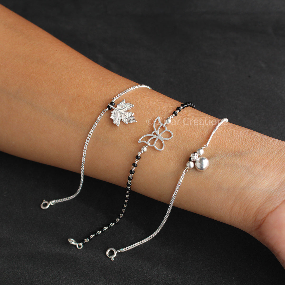 925 Sterling Silver Evil Eye Mangalsutra Bracelet