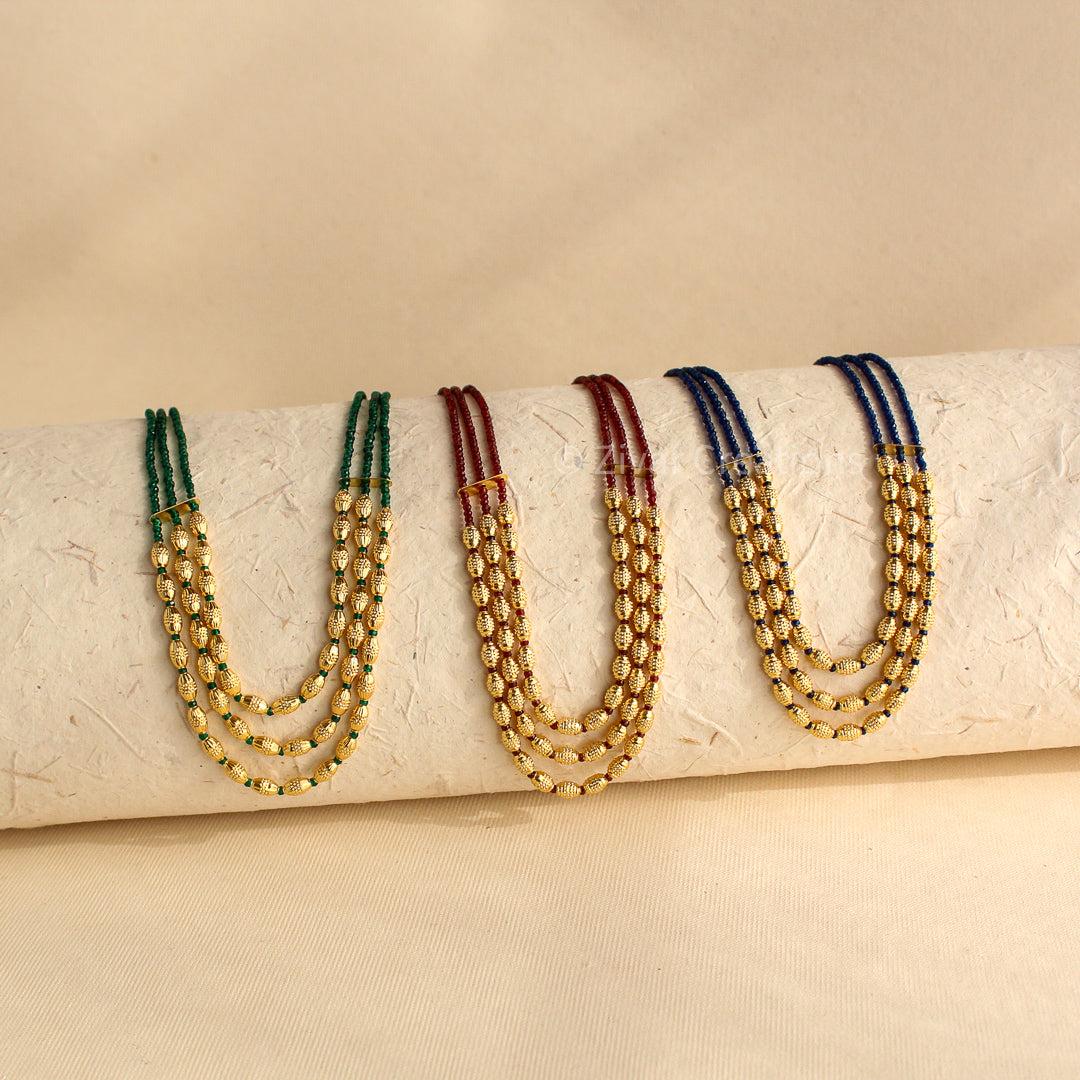 Green Beads Layer Indian Necklace
