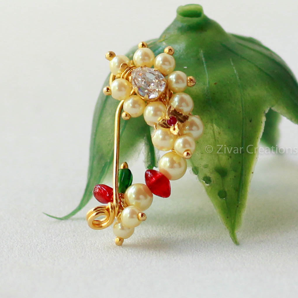 Maharashtrian Nath (clip on) – Zivar Creations - Main Image