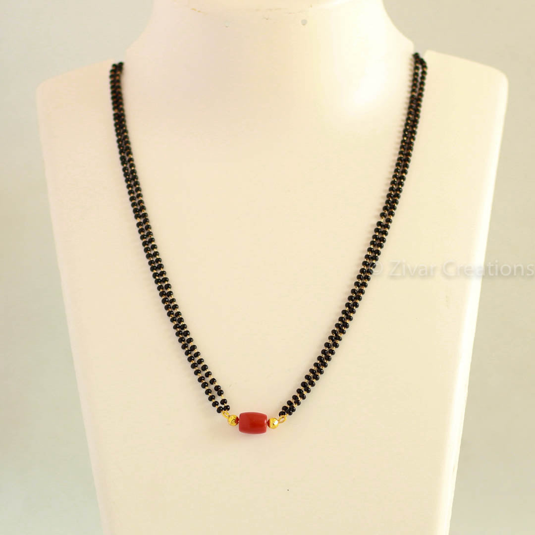 Real Coral Small Handcrafted Mangalsutra