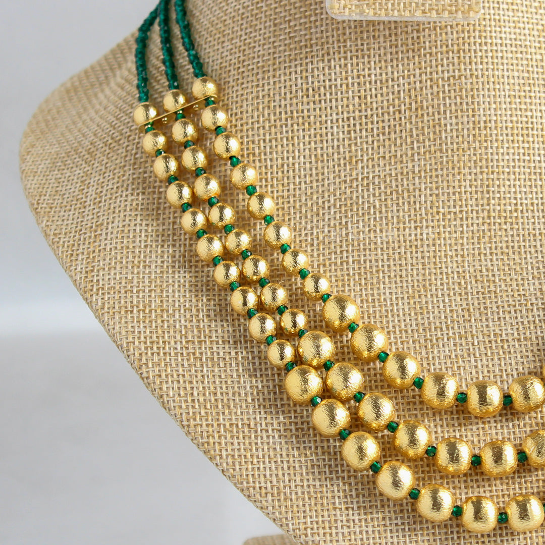 Green Beads Designer Necklace