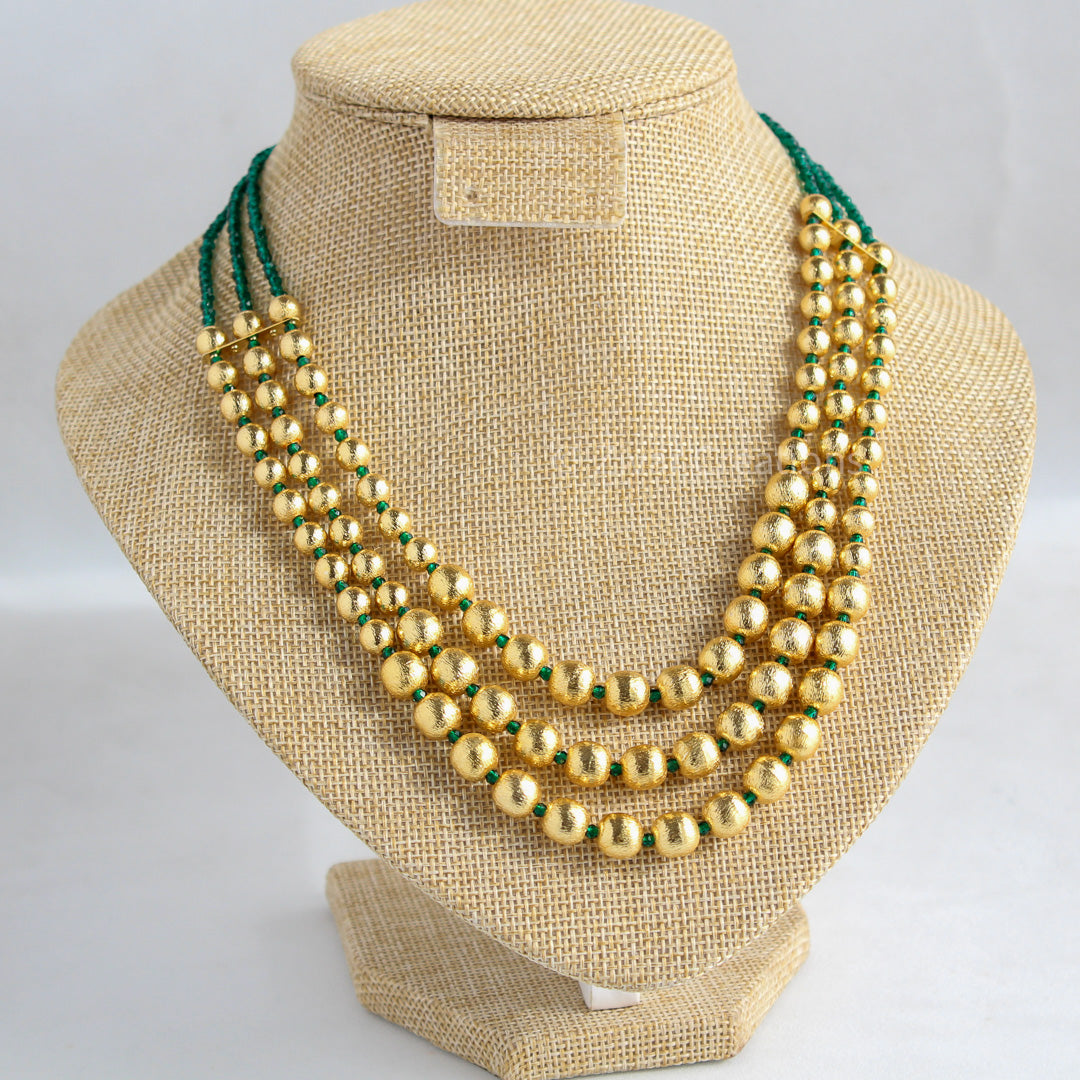 Green Beads Designer Necklace