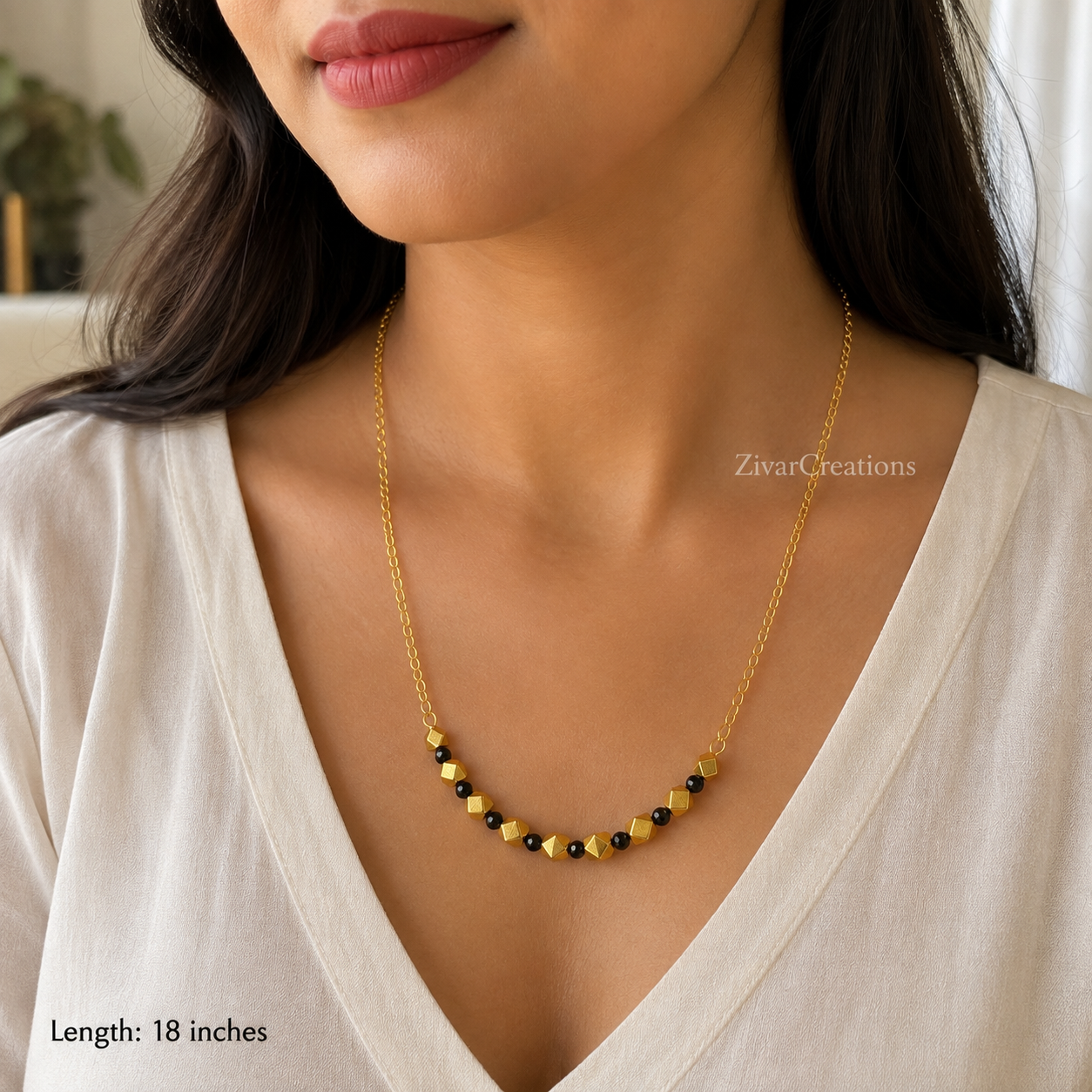 Fancy Ashtapailu Bead Necklace