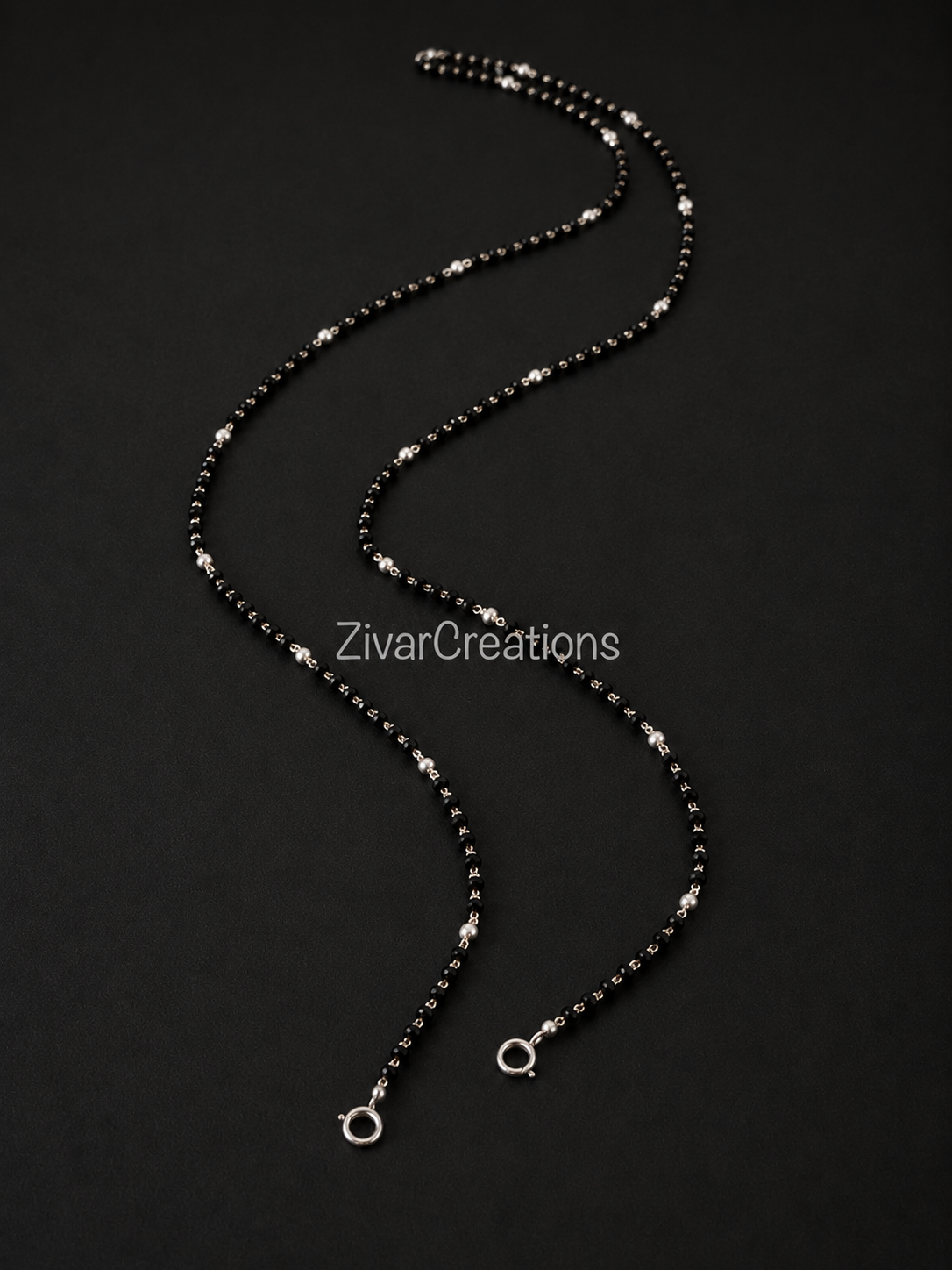 Silver Chain Mangalsutra, 925 Silver Chain With Changeable Lock