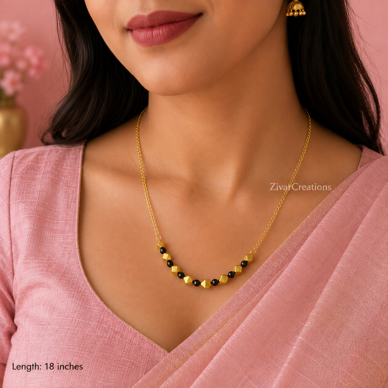 Fancy Ashtapailu Bead Necklace