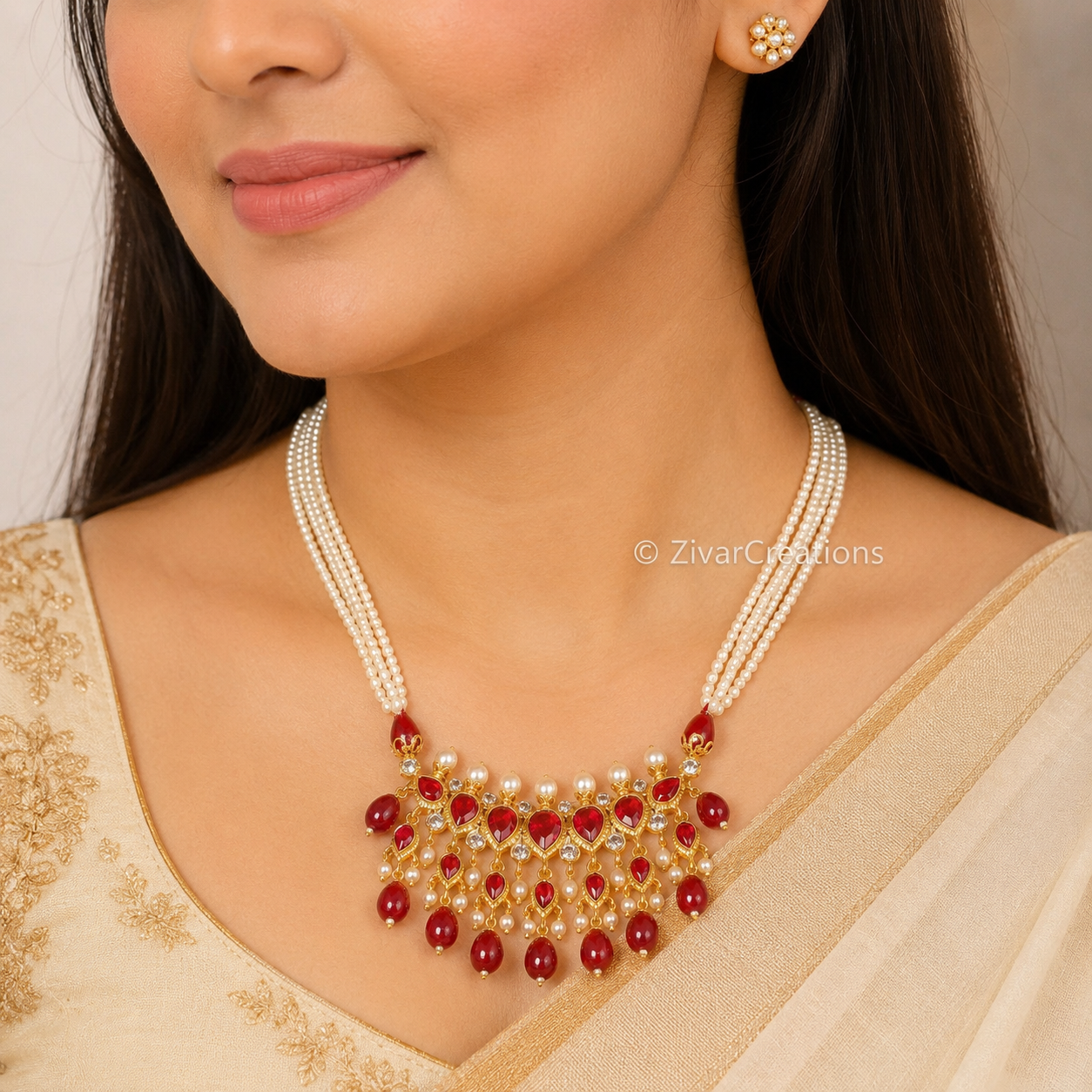 Puneri 7 Red stones Tanmani