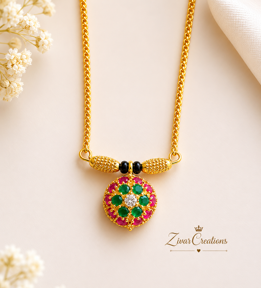 Fancy Gold Plated Chain Mangalsutra