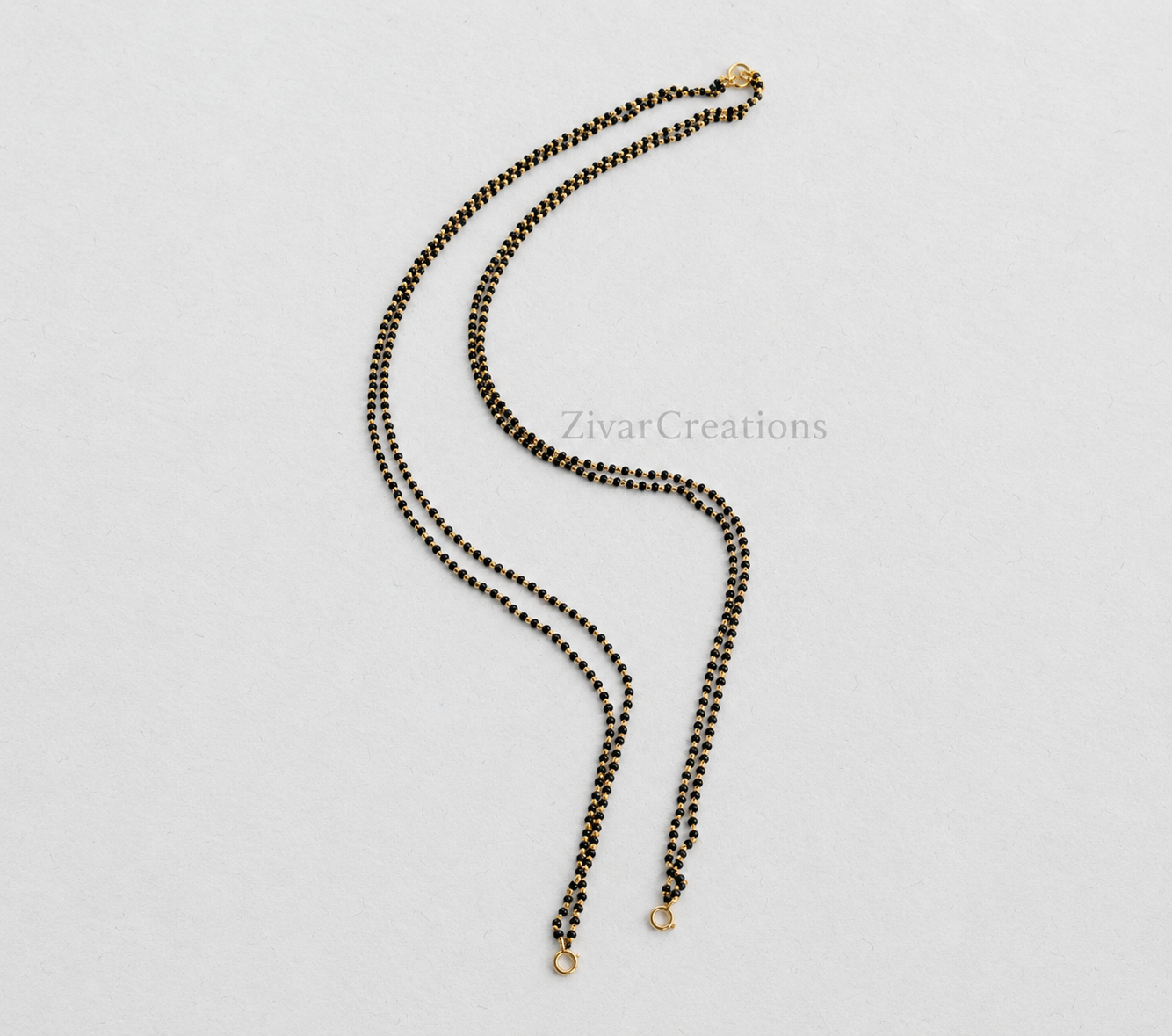 Silver Mangalsutra Chain With Gold Plating And Changeable Locks