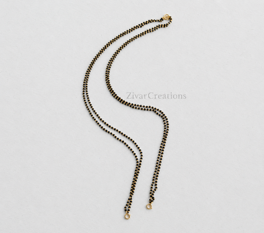 Silver Mangalsutra Chain With Gold Plating And Changeable Locks