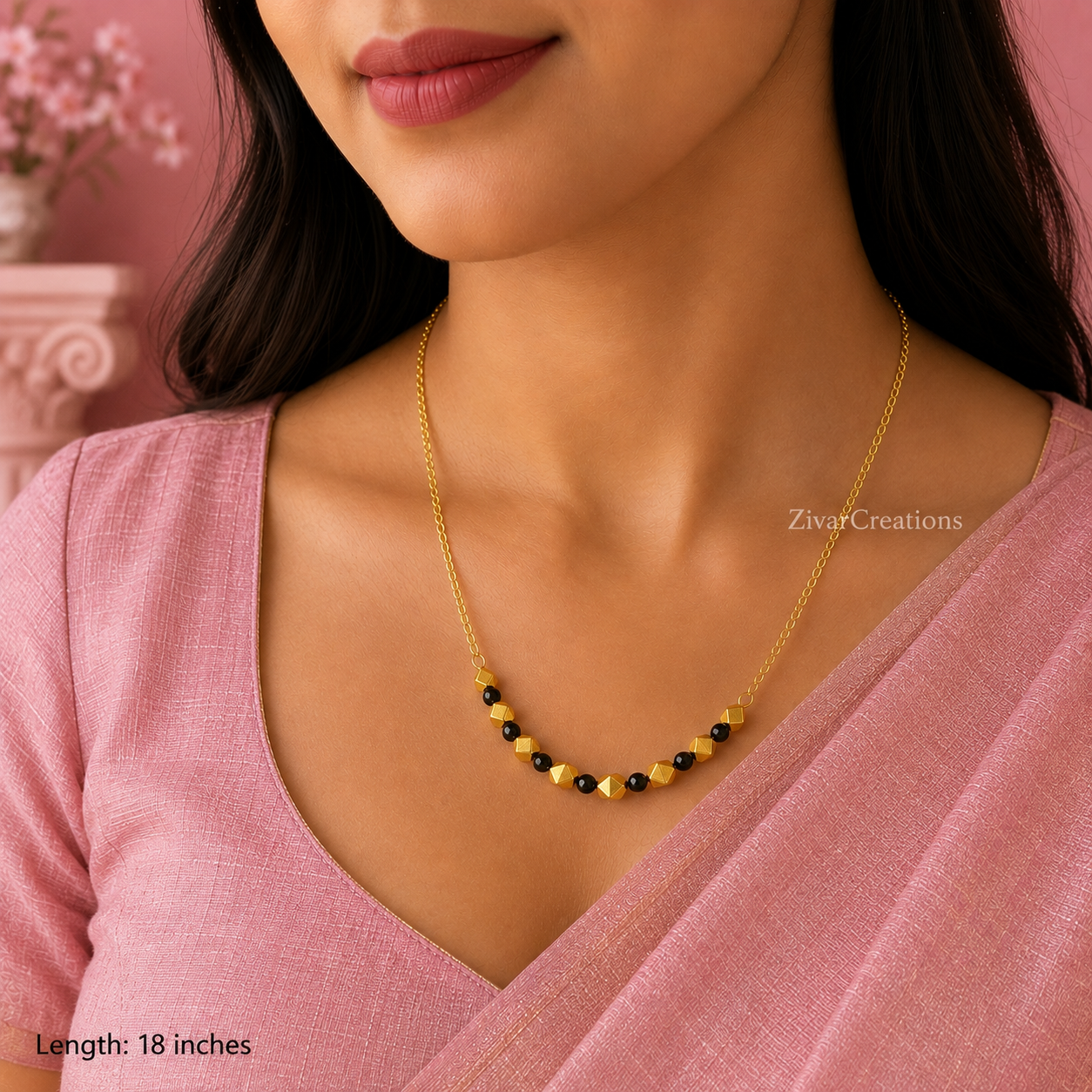 Fancy Ashtapailu Bead Necklace