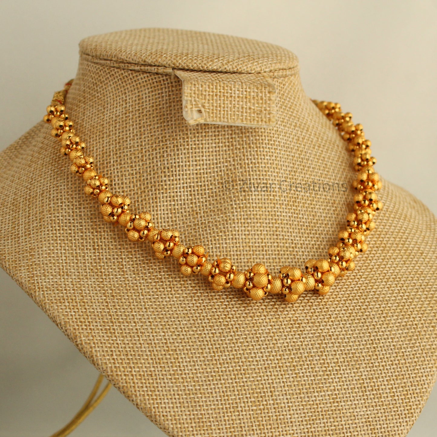 Fancy Gold Beads Necklace – Zivar Creations