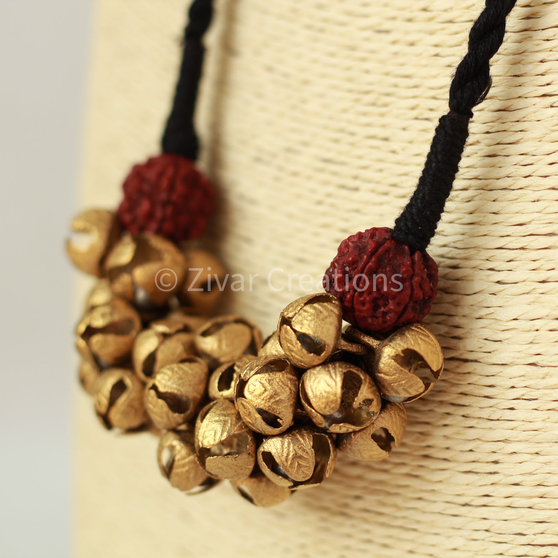 Thread Necklace With Ghungroo.