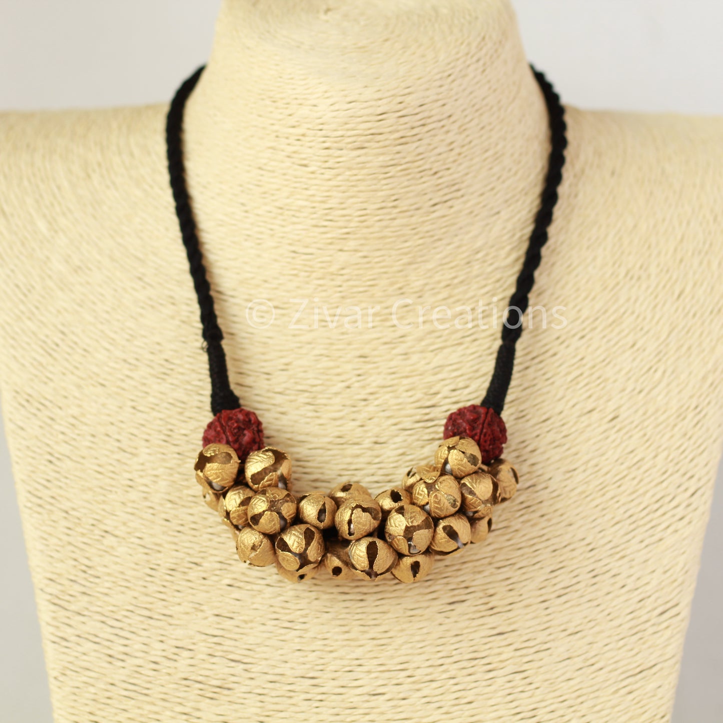 Thread Necklace With Ghungroo.