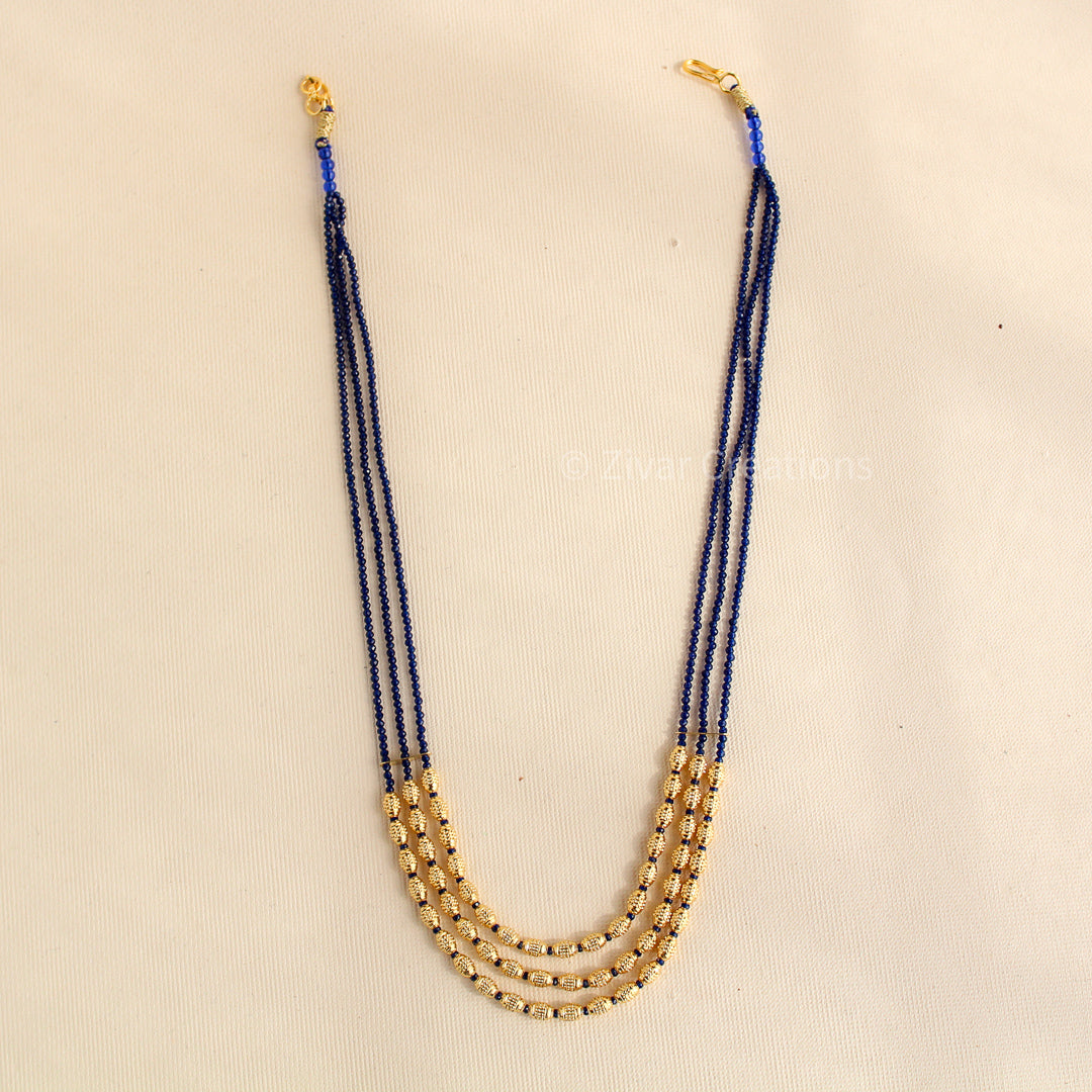 Blue Beads Layer Indian Necklace