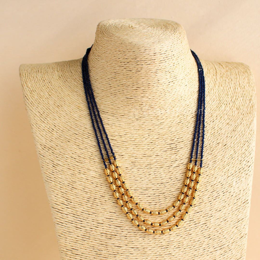 Blue Beads Layer Indian Necklace