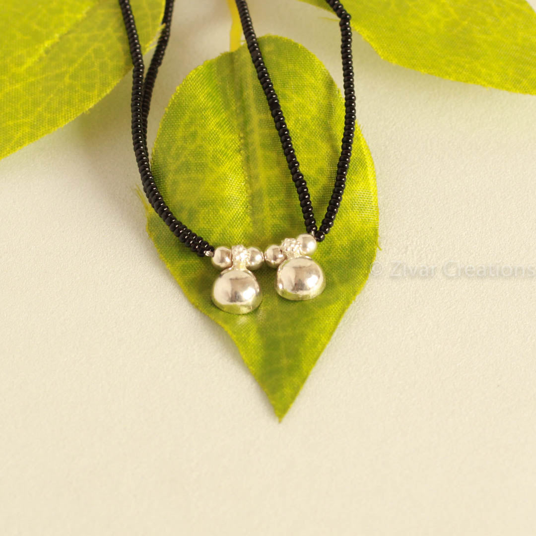 Silver Delicate Two Vati Mangalsutra