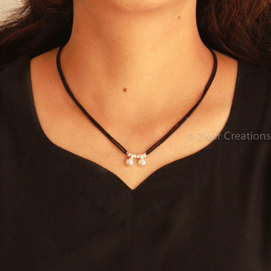 Silver Delicate Two Vati Mangalsutra