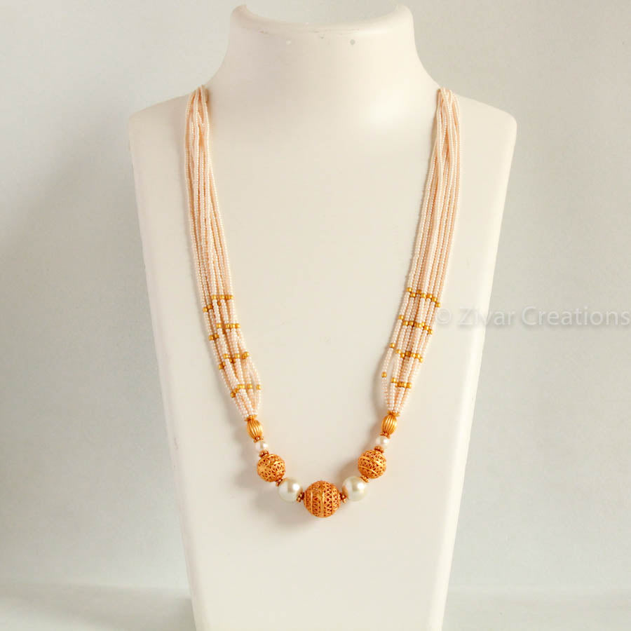 Golden Beads and Small Beads Necklace