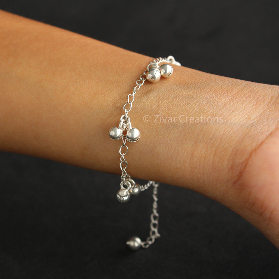 925 Silver bells bracelet,