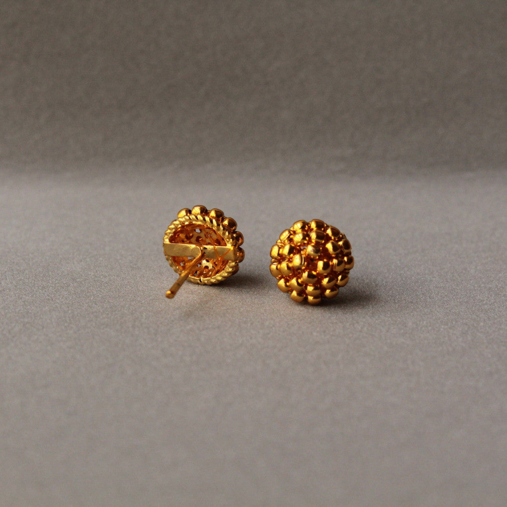 Gold Beads Earring Stud