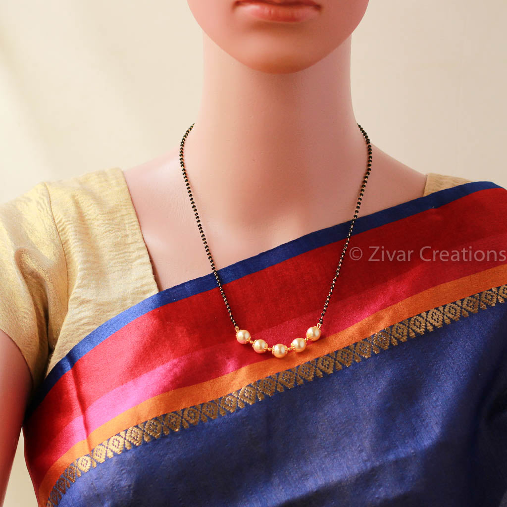 Gorgeous Handcrafted Pearl Mangalsutra