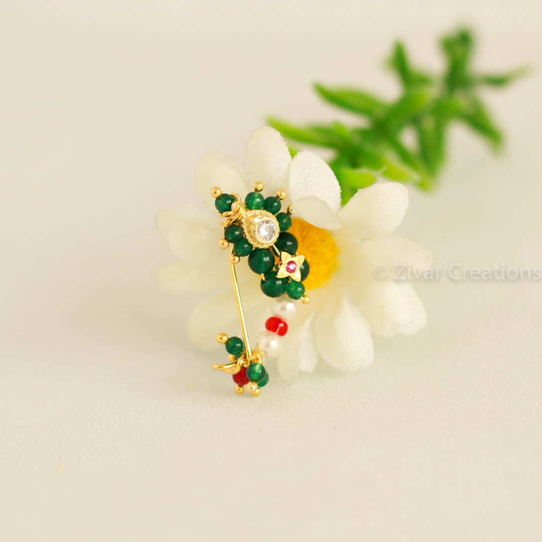 Green Beads Nath