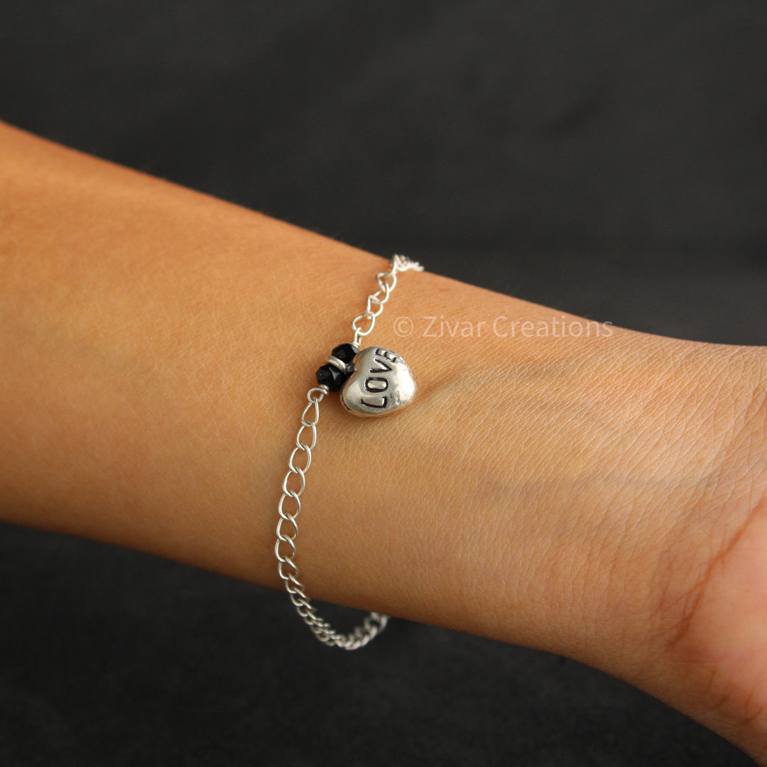 925 Silver Heart Bracelet