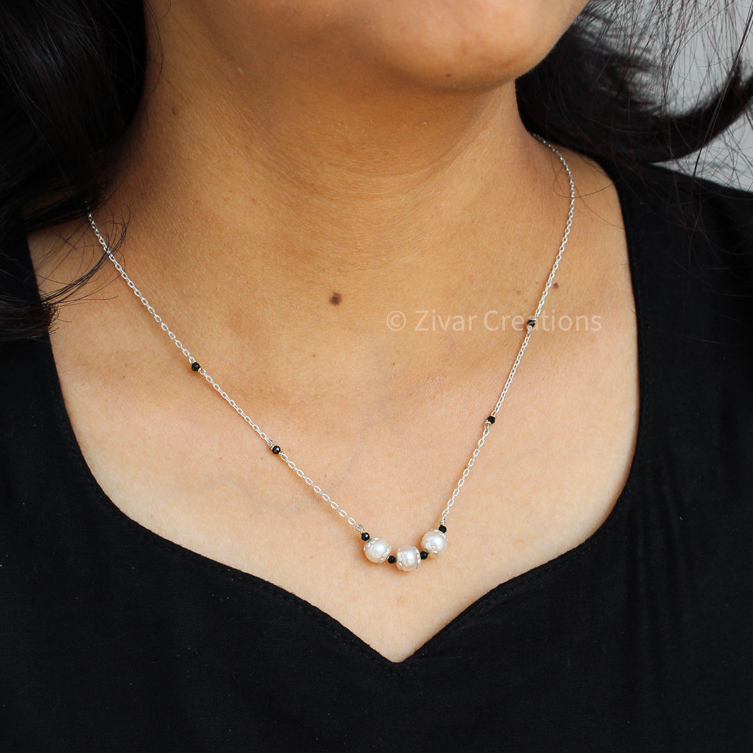 Pearl Sterling Silver Necklace
