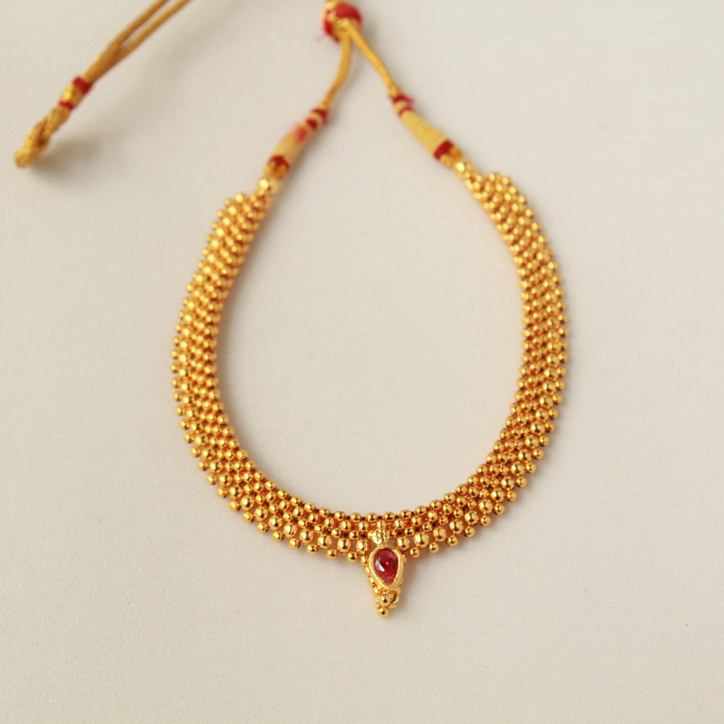Golden Beads Pendant Base Thushee