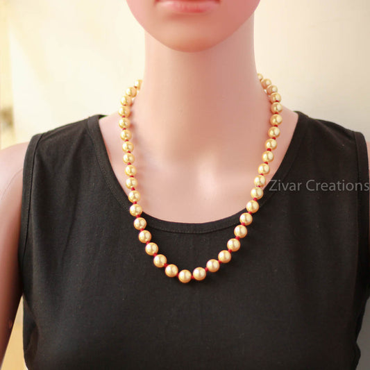 Red Thread Pearl Necklace