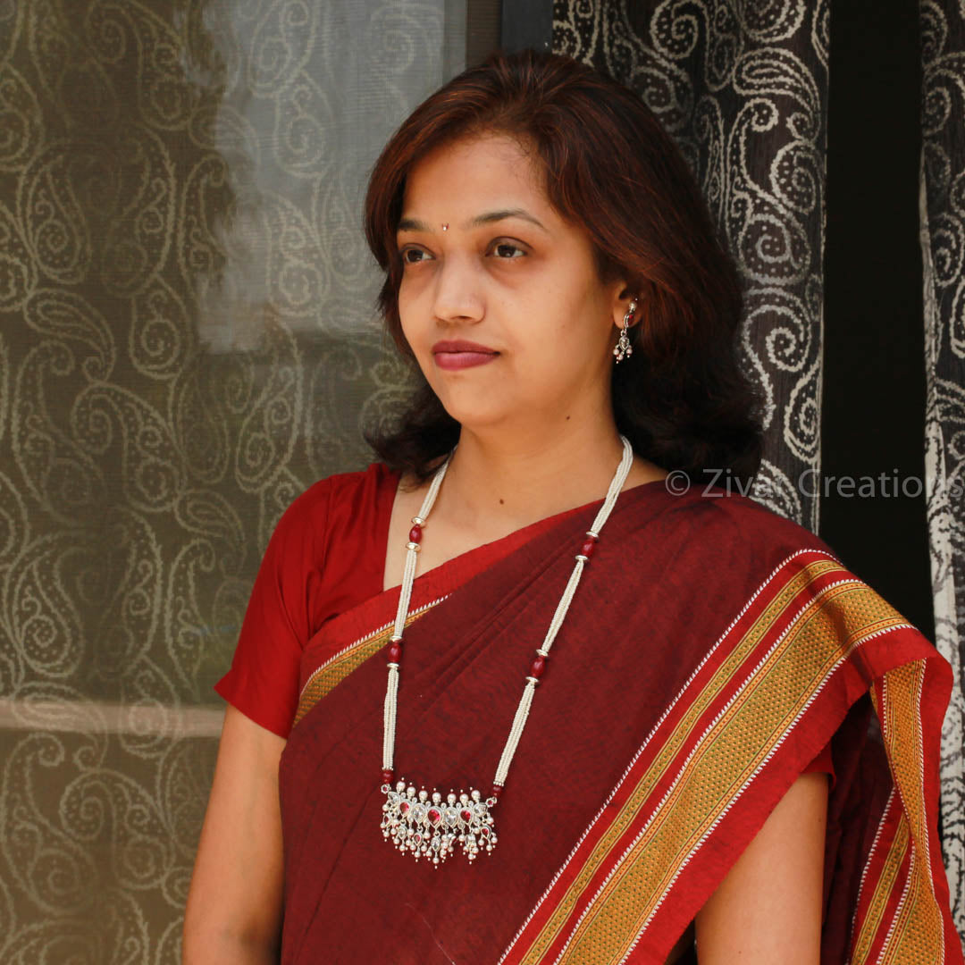 Oxidised Handmade Maharashtrian Tanmani Necklace